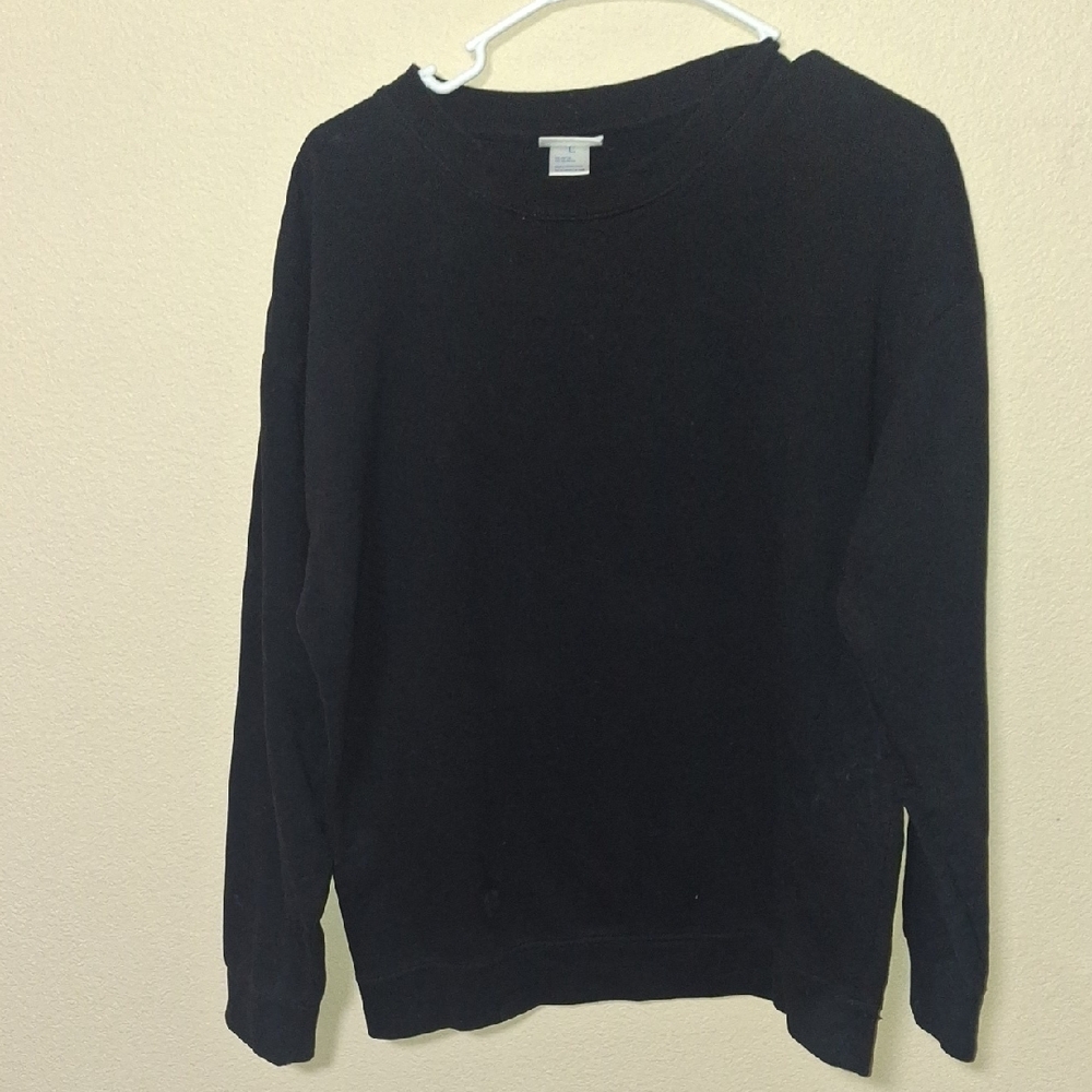 Elegant Black Crew Neck Sweater